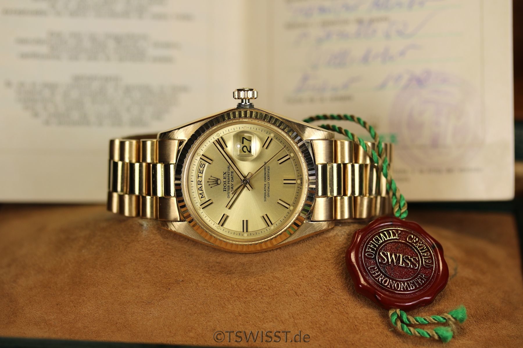 Rolex Day-Date 1803 wide body mit Papieren! – T SWISS T – The Missing Piece