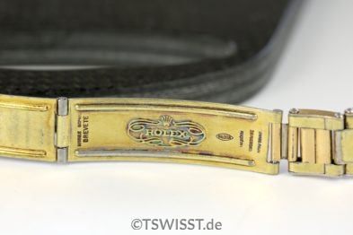 Rolex plaque gold bracelet