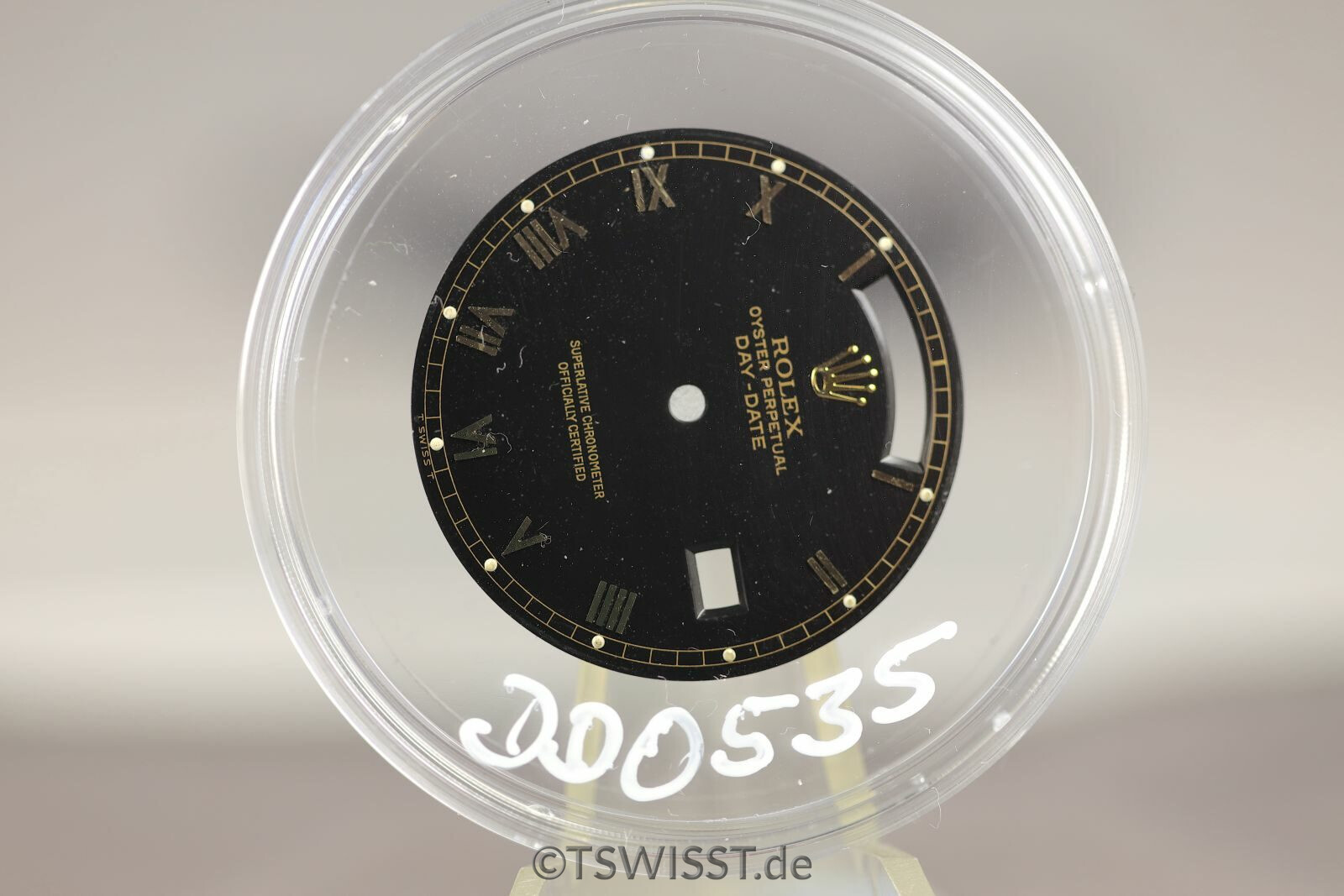 Schwarzes Zifferblatt für gelbgold Rolex Day Date 36mm T SWISS T The Missing Piece